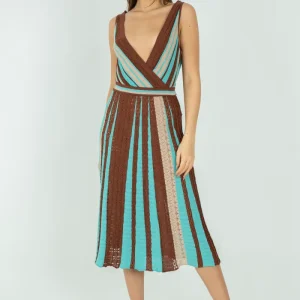 Abito a righe lurex